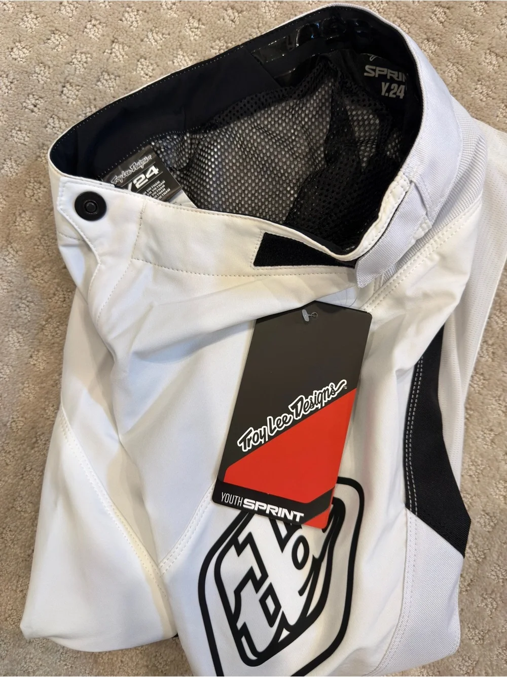 Kids White and Black bike pants Bottoms